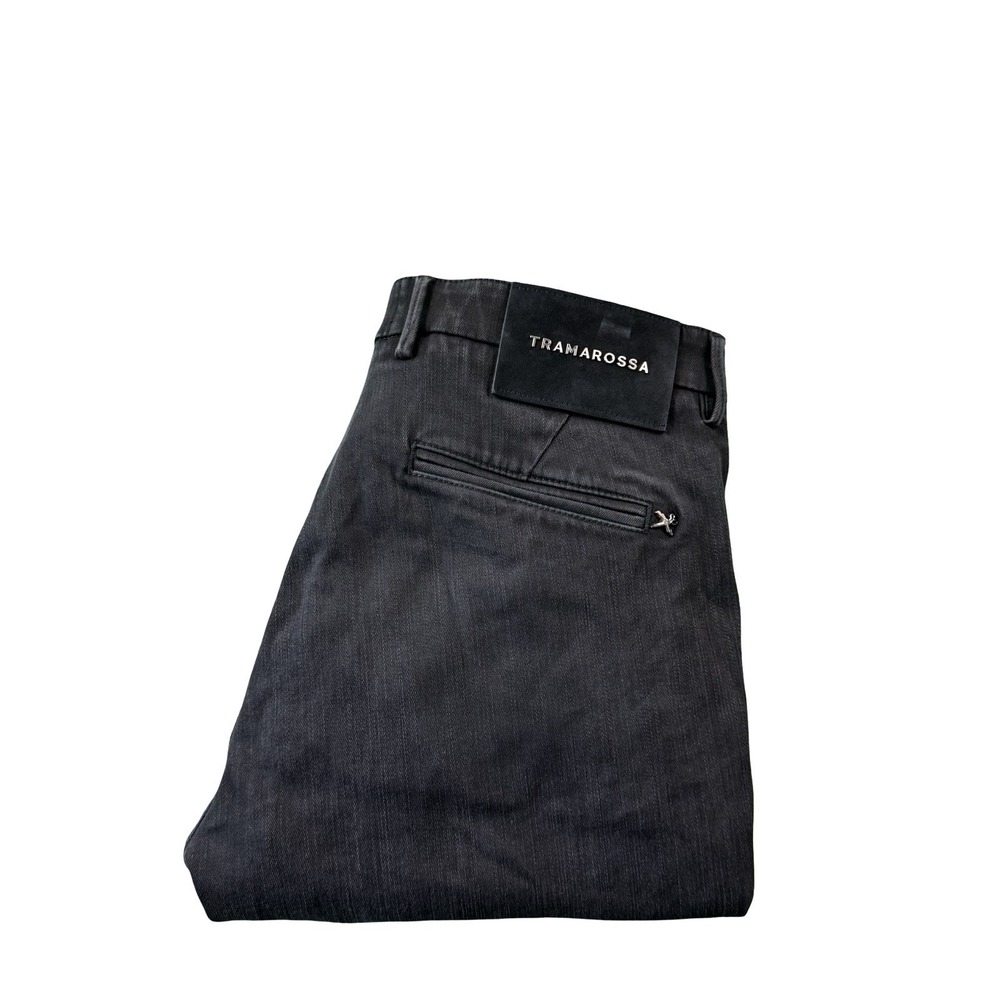 Tramarossa Luis Slim Black Stretch Mens Italian Jeans 32x28 D034 1 Moon